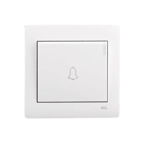 Elegance Series (White): 1 Gang Bell Switch – ACL