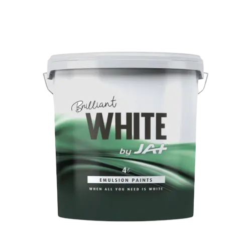 Emulsion Paint: Brilliant White by JAT (1Ltr – 20Ltrs) – Interior Paint