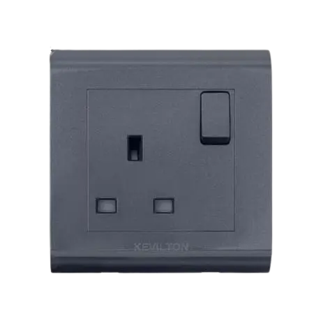 Modular Series (Black): 13A Switch Socket – Kevilton