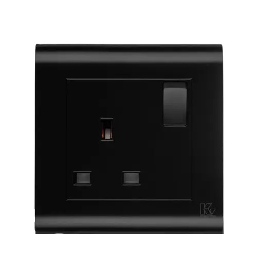 Modular Series (Jet Black): 13A Socket – Kevilton