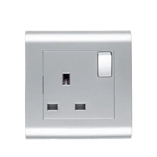 Modular Series (Silver): 13A Socket – Kevilton