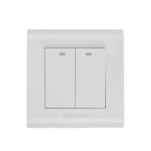 Modular Series (White): 2 Gang (1 Way) Switch – Kevilton