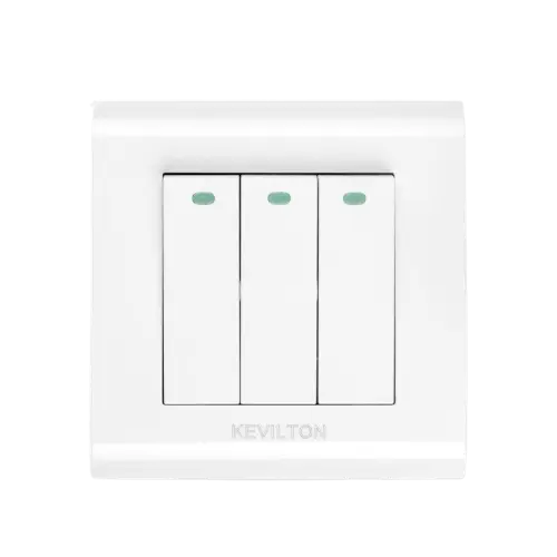 Modular Series (White): 3 Gang (1 Way) Switch – Kevilton